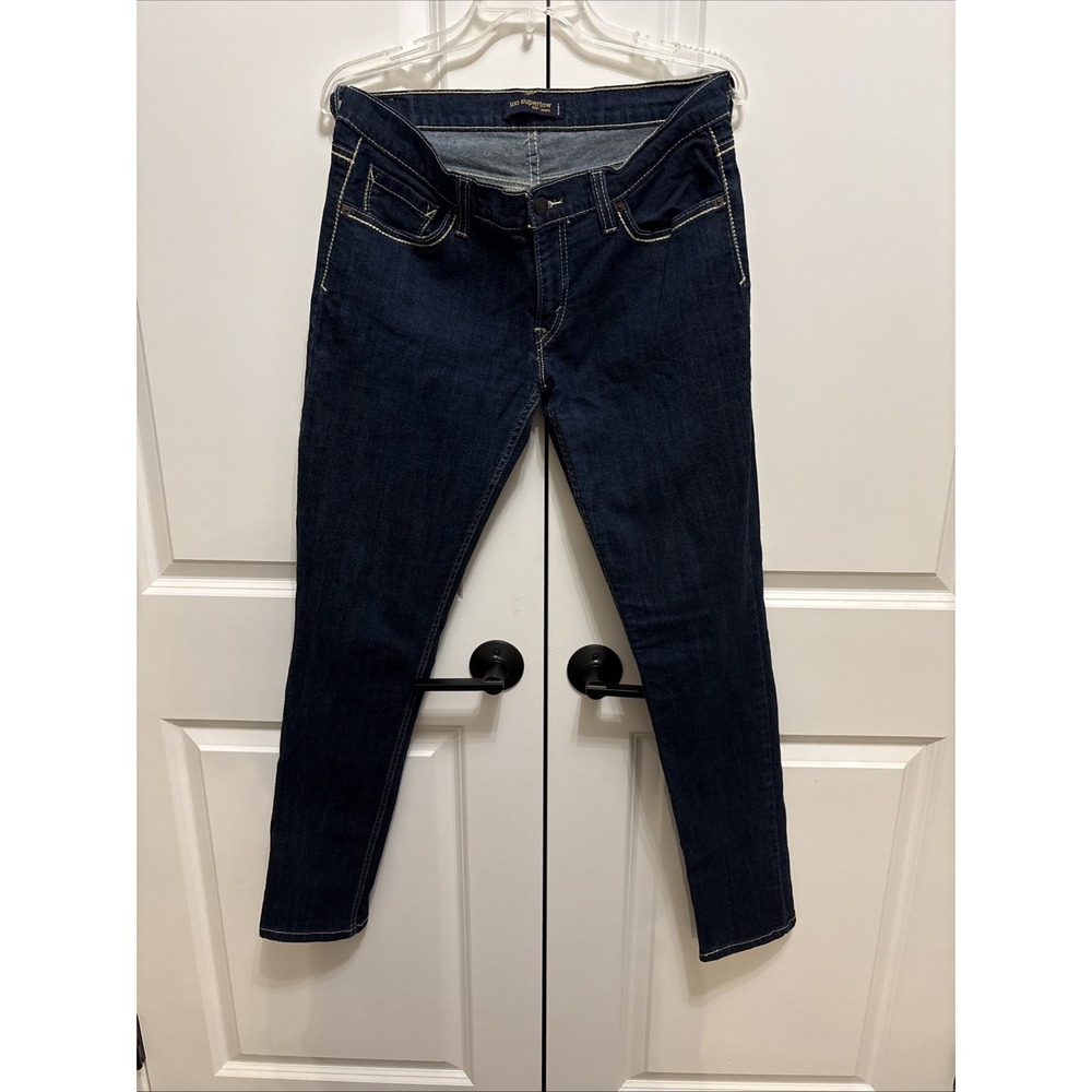 Levis 524 Too Superlow Jeans Blue Wash Straight Leg Low Rise 11M Vintage 90s